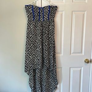 Strapless hi-lo dress